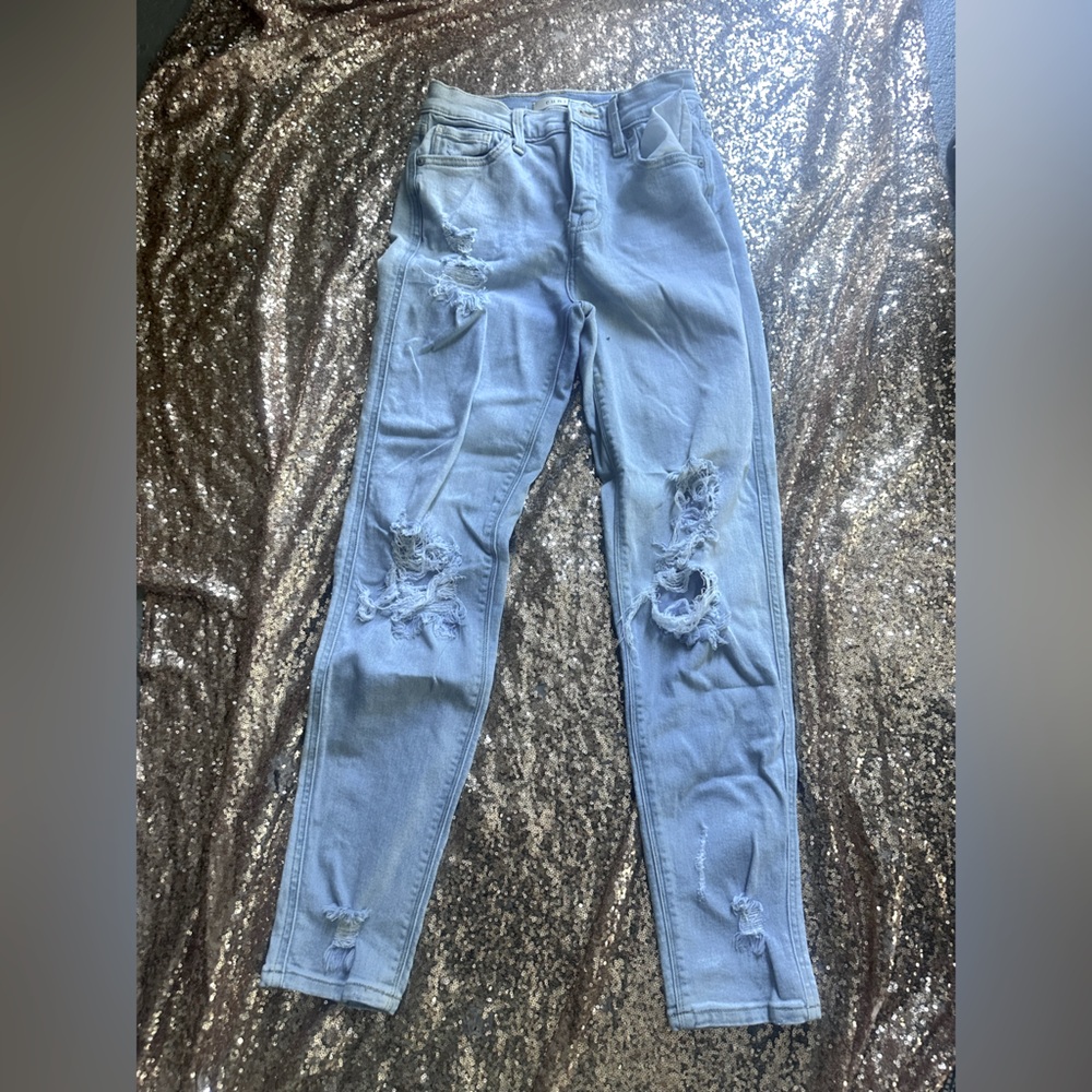 Eunina Light Blue denim high rise boyfriend jeans sz 0